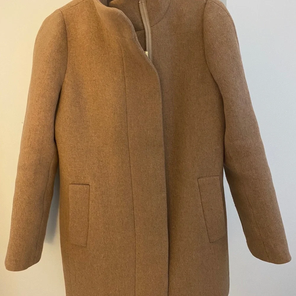 J. Crew Factory Camel Wool Blend Pea Coat - Picture 3 of 6